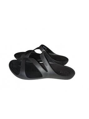 Crocs Women's Black Slide Sandals Size 8